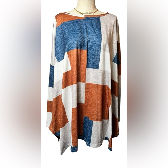Bloom Chic Women’s Colorblock Detailed Patchwork Crew Neck Blouse - Picture 1 of 6